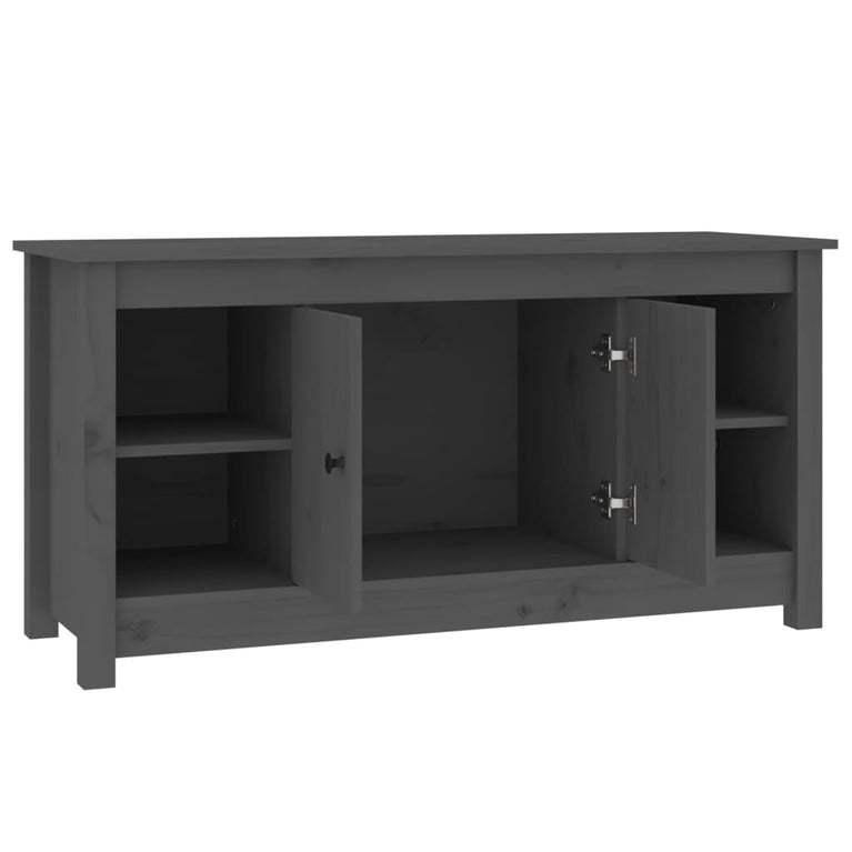 Tv-meubel 103x36,5x52 cm massief grenenhout grijs MeubelReus