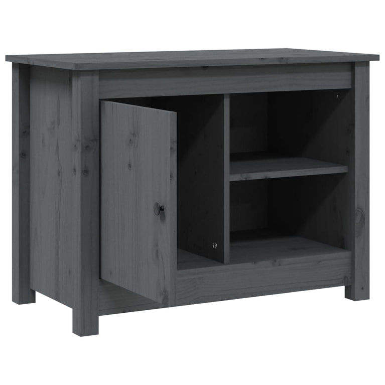 Tv-meubel 70x36,5x52 cm massief grenenhout grijs MeubelReus