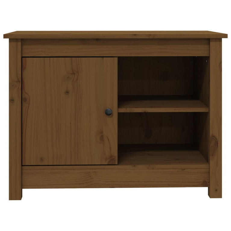 Tv-meubel 70x36,5x52 cm massief grenenhout honingbruin MeubelReus