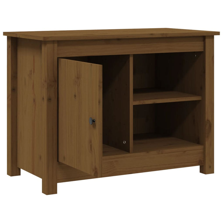Tv-meubel 70x36,5x52 cm massief grenenhout honingbruin MeubelReus