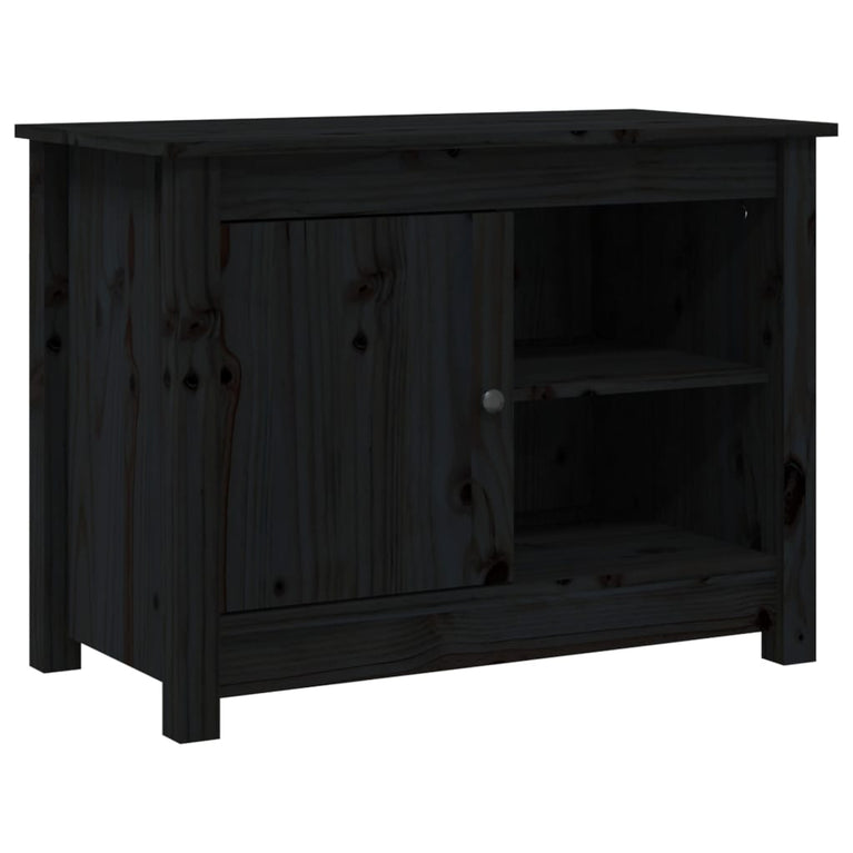 Tv-meubel 70x36,5x52 cm massief grenenhout zwart MeubelReus