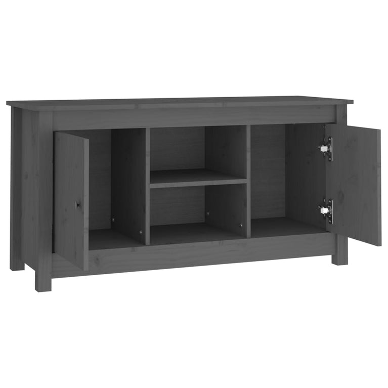 Tv-meubel 103x36,5x52 cm massief grenenhout grijs MeubelReus