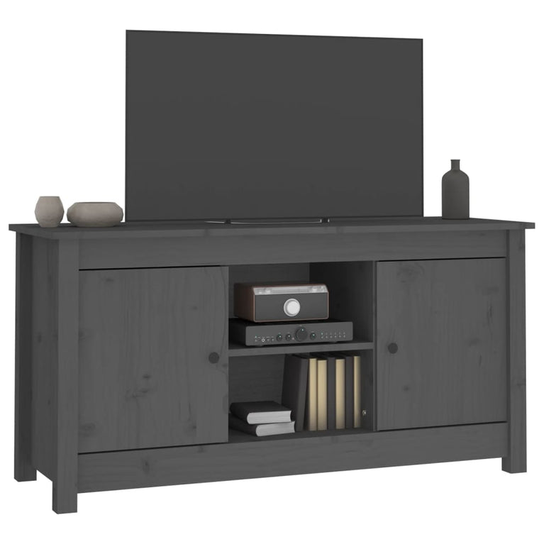 Tv-meubel 103x36,5x52 cm massief grenenhout grijs MeubelReus