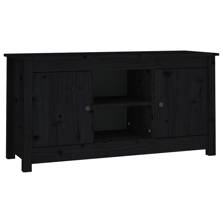Tv-meubel 103x36,5x52 cm massief grenenhout zwart MeubelReus