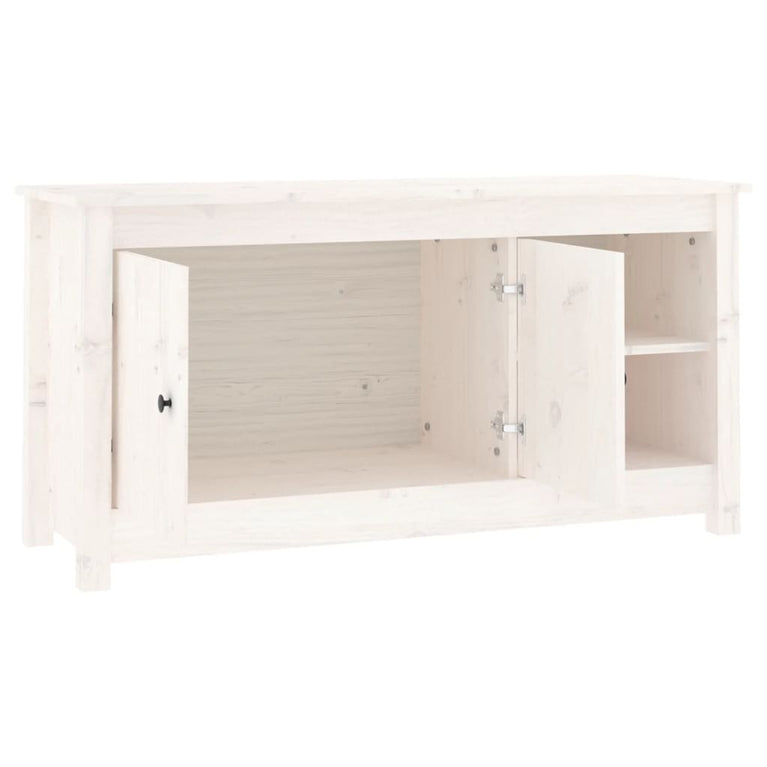 Tv-meubel 103x36,5x52 cm massief grenenhout wit MeubelReus