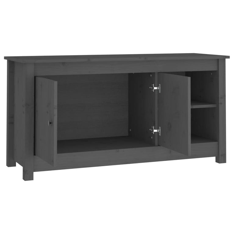 Tv-meubel 103x36,5x52 cm massief grenenhout grijs MeubelReus