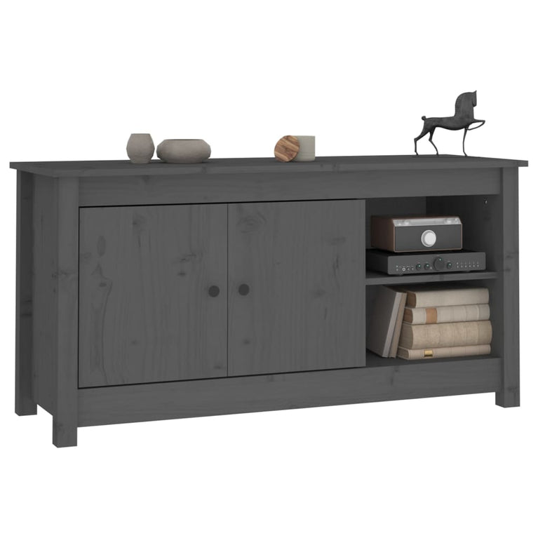 Tv-meubel 103x36,5x52 cm massief grenenhout grijs MeubelReus