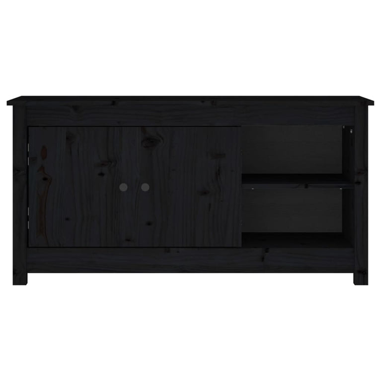 Tv-meubel 103x36,5x52 cm massief grenenhout zwart MeubelReus