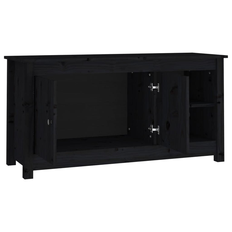 Tv-meubel 103x36,5x52 cm massief grenenhout zwart MeubelReus