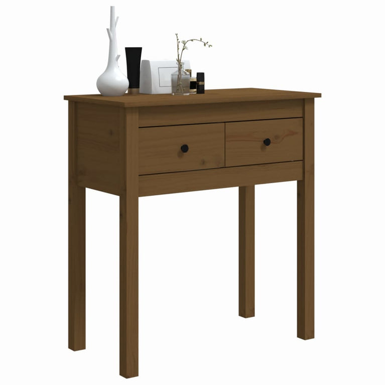 Wandtafel 70x35x75 cm massief grenenhout honingbruin MeubelReus