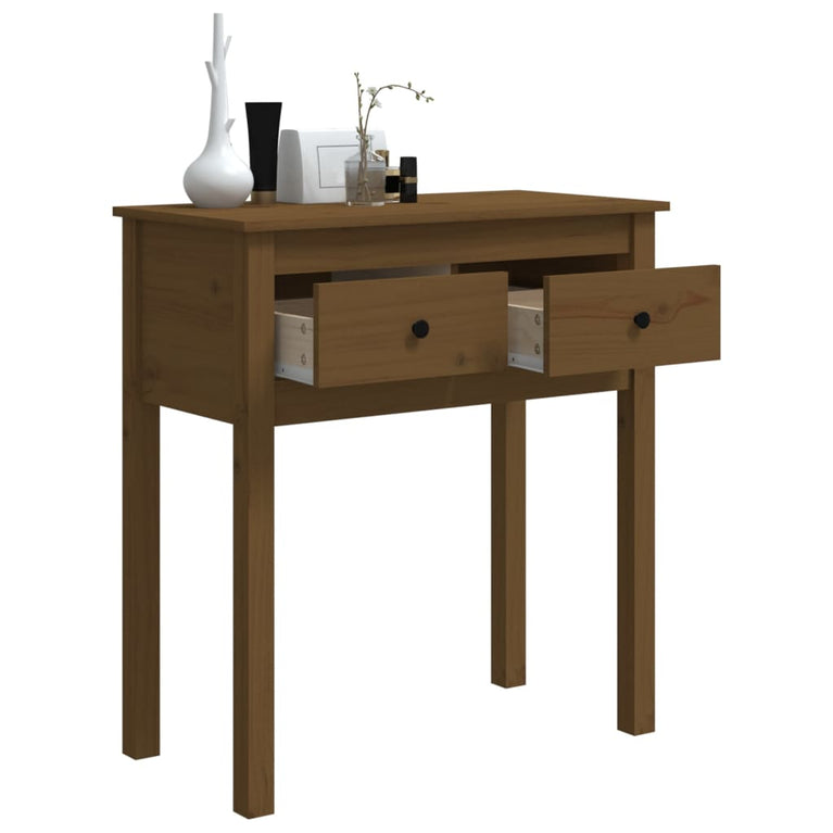 Wandtafel 70x35x75 cm massief grenenhout honingbruin MeubelReus