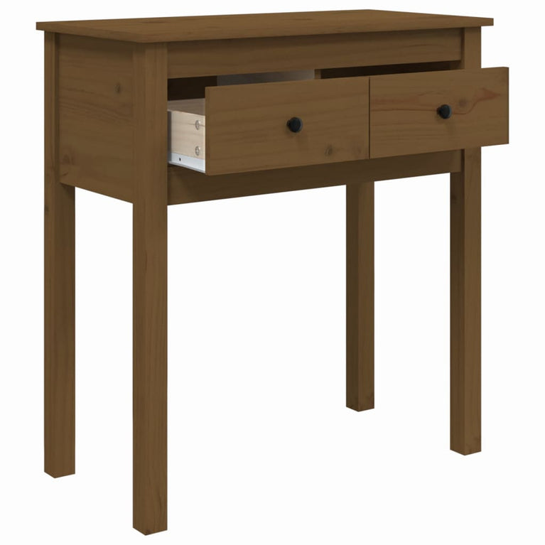Wandtafel 70x35x75 cm massief grenenhout honingbruin MeubelReus