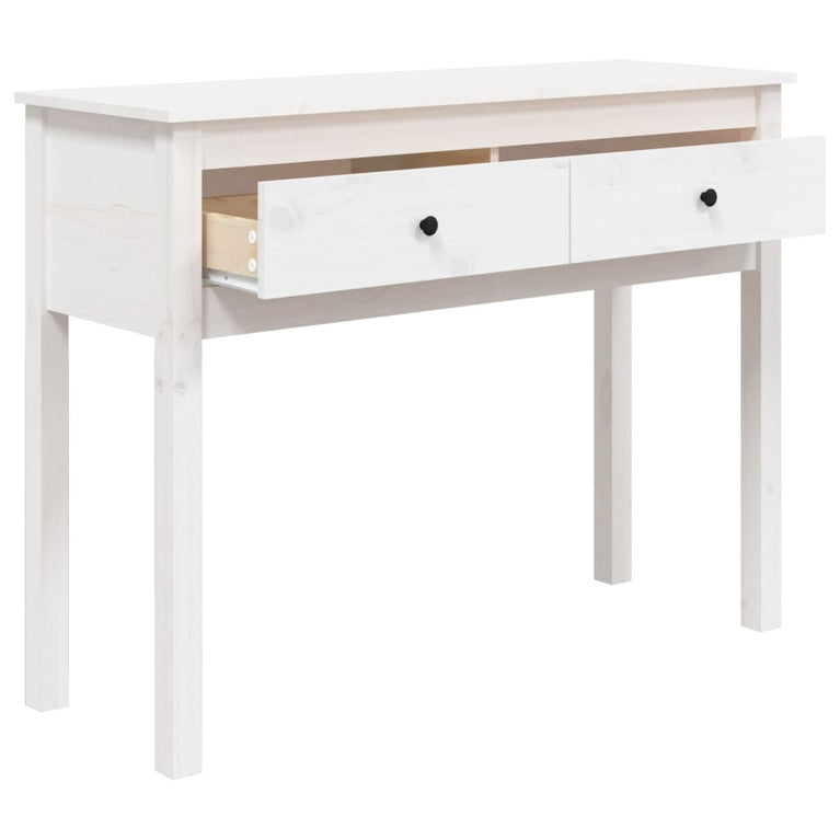 Wandtafel 100x35x75 cm massief grenenhout wit MeubelReus