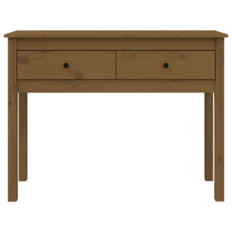 Wandtafel 100x35x75 cm massief grenenhout honingbruin MeubelReus