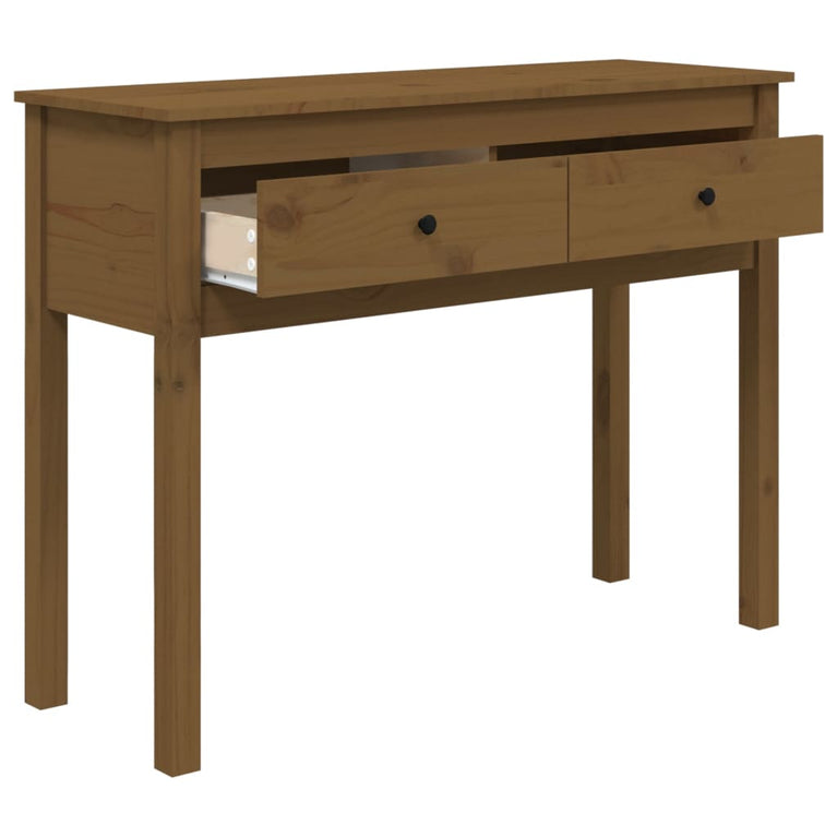 Wandtafel 100x35x75 cm massief grenenhout honingbruin MeubelReus