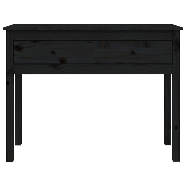 Wandtafel 100x35x75 cm massief grenenhout zwart MeubelReus