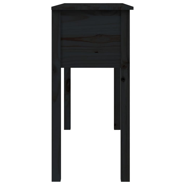 Wandtafel 100x35x75 cm massief grenenhout zwart MeubelReus