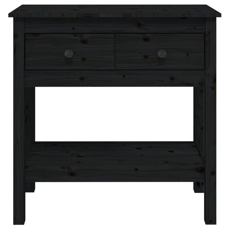 Wandtafel 75x35x75 cm massief grenenhout zwart MeubelReus
