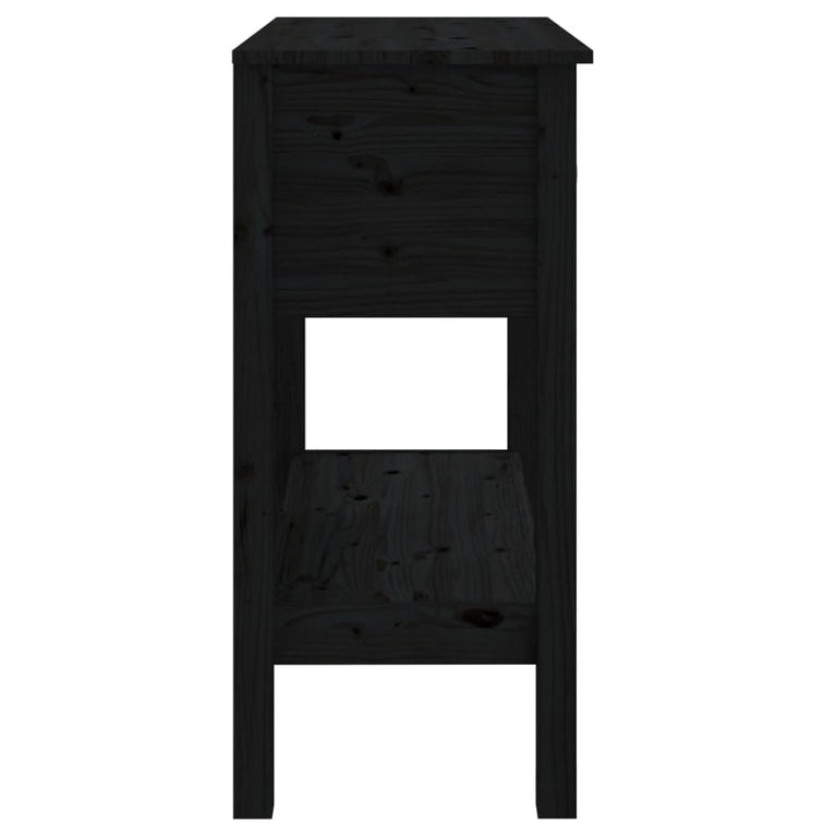 Wandtafel 75x35x75 cm massief grenenhout zwart MeubelReus