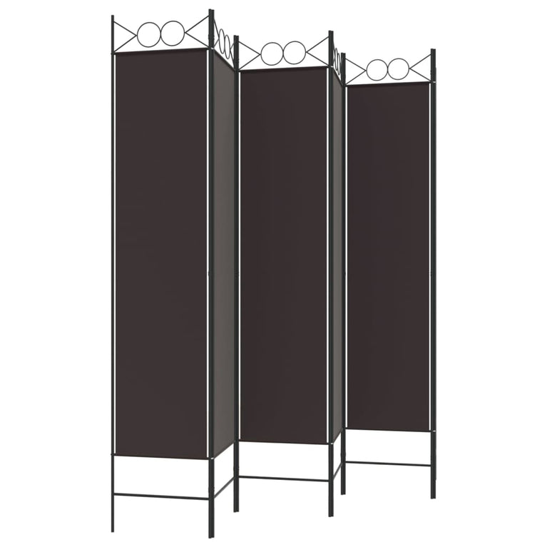 Kamerscherm met 6 panelen 240x200 cm stof bruin MeubelReus