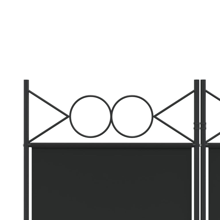 Kamerscherm met 6 panelen 240x200 cm stof zwart MeubelReus