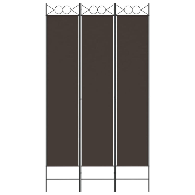 Kamerscherm met 3 panelen 120x220 cm stof bruin MeubelReus