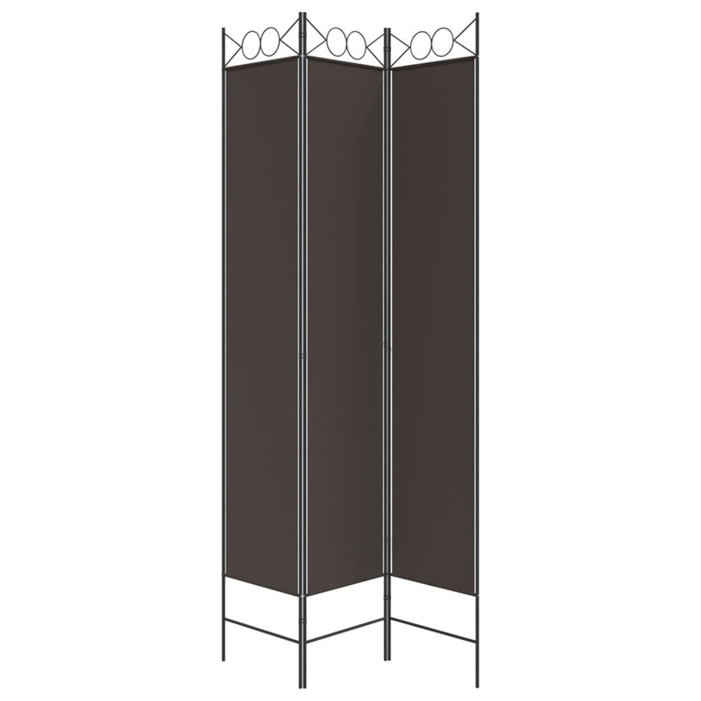 Kamerscherm met 3 panelen 120x220 cm stof bruin MeubelReus