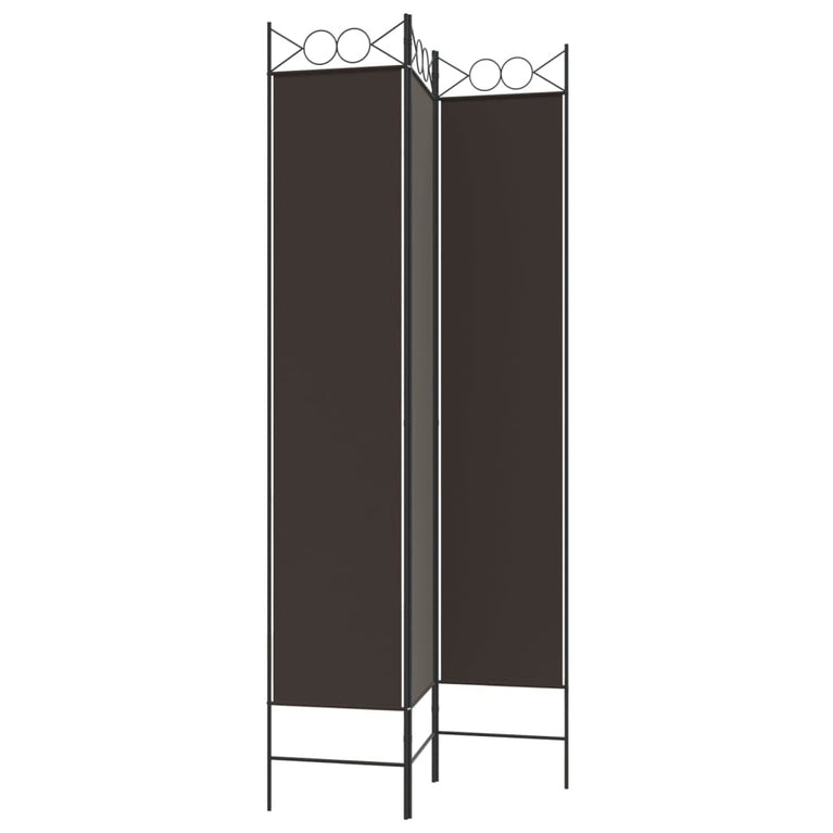 Kamerscherm met 3 panelen 120x220 cm stof bruin MeubelReus