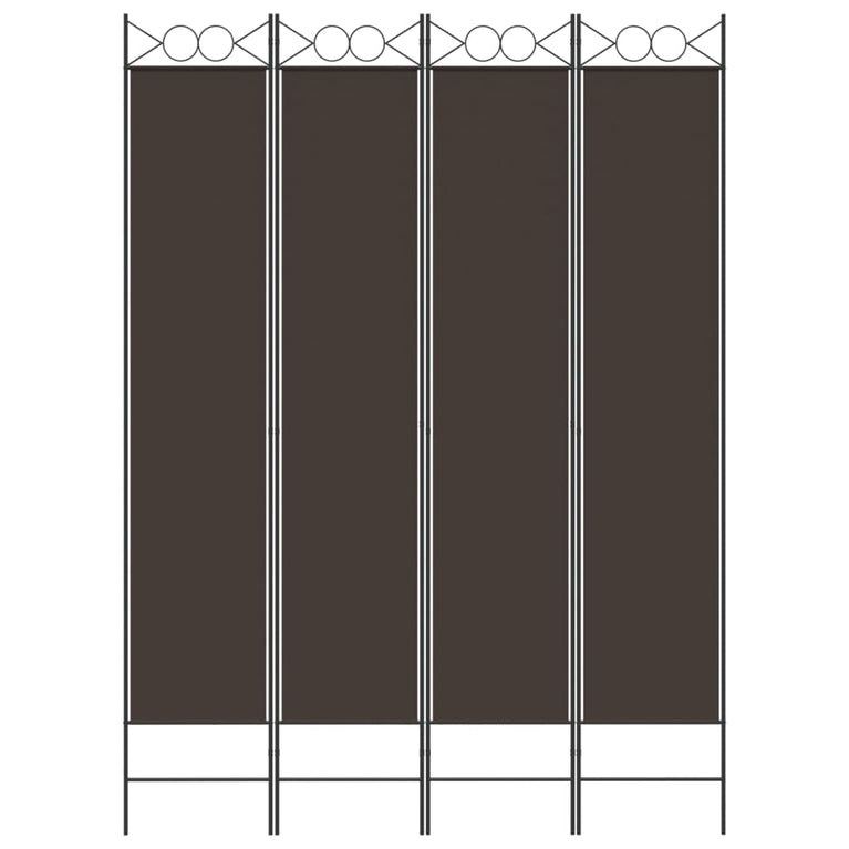 vidaXL Kamerscherm met 4 panelen 160x220 cm stof bruin MeubelReus