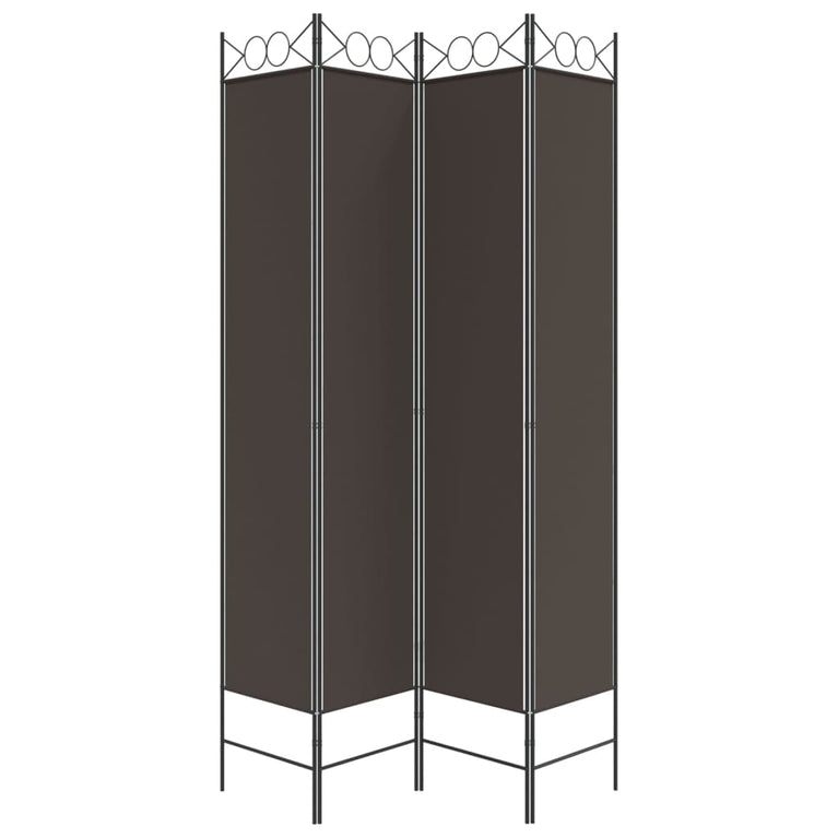 vidaXL Kamerscherm met 4 panelen 160x220 cm stof bruin MeubelReus