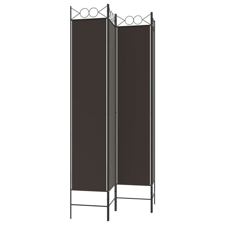 vidaXL Kamerscherm met 4 panelen 160x220 cm stof bruin MeubelReus