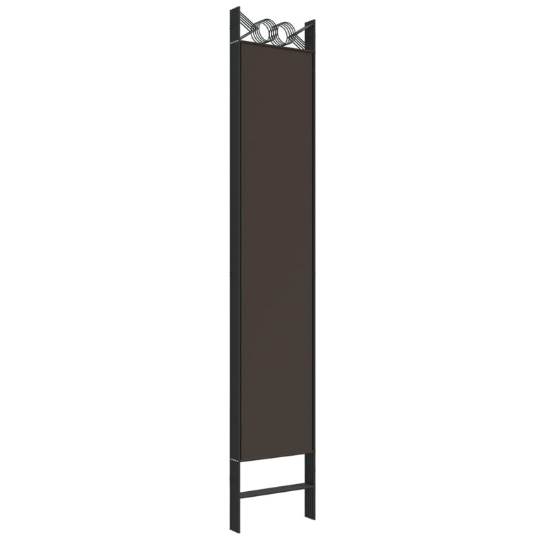vidaXL Kamerscherm met 5 panelen 200x220 cm stof bruin MeubelReus