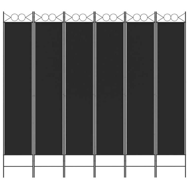 Kamerscherm met 6 panelen 240x220 cm stof zwart MeubelReus