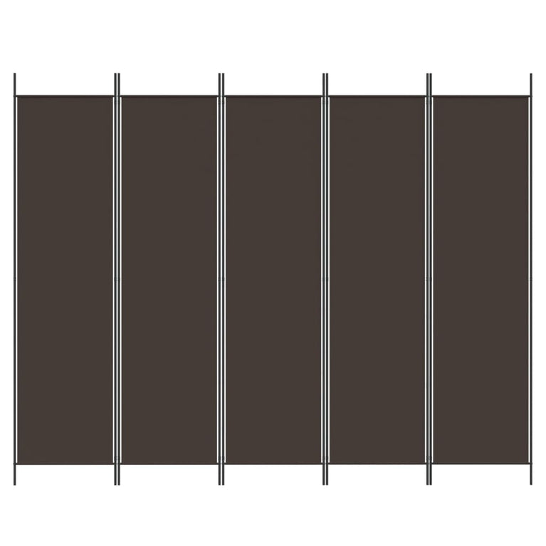 Kamerscherm met 5 panelen 250x200 cm stof bruin MeubelReus