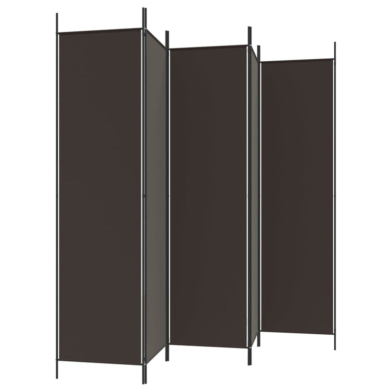Kamerscherm met 5 panelen 250x200 cm stof bruin MeubelReus