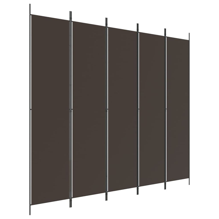 Kamerscherm met 5 panelen 250x220 cm stof bruin MeubelReus