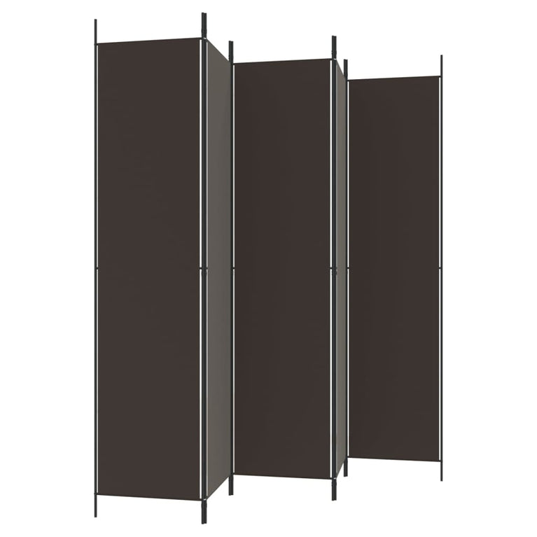 Kamerscherm met 5 panelen 250x220 cm stof bruin MeubelReus