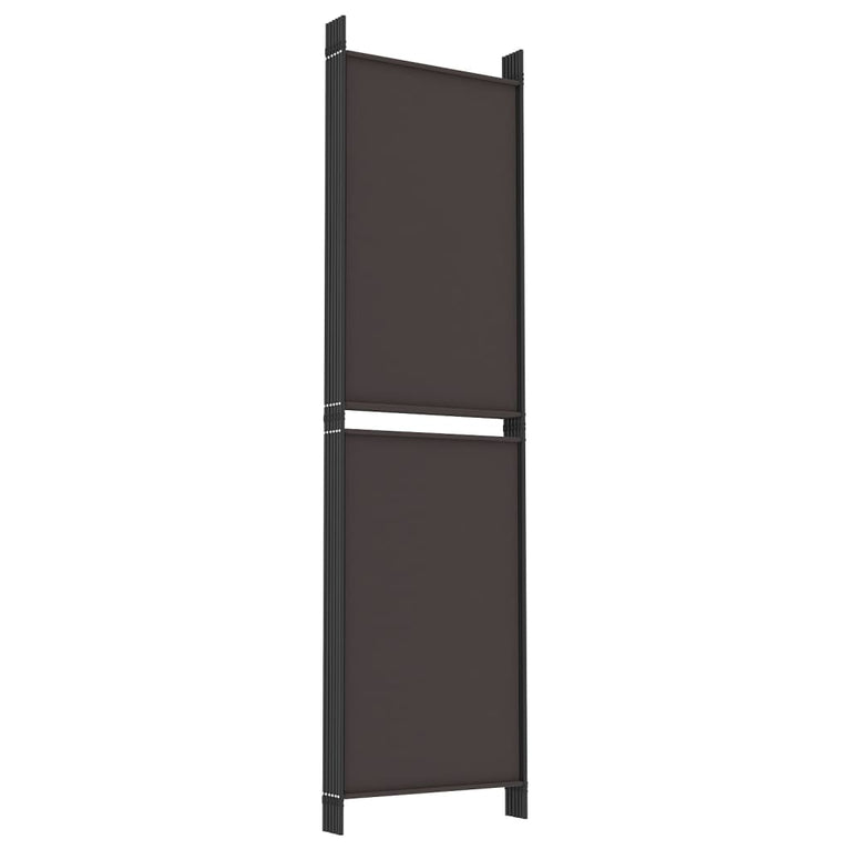 Kamerscherm met 6 panelen 300x180 cm stof bruin MeubelReus