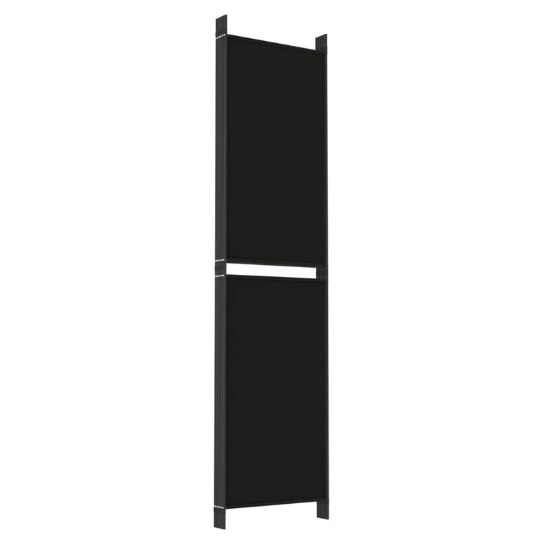 Kamerscherm met 6 panelen 300x200 cm stof zwart MeubelReus