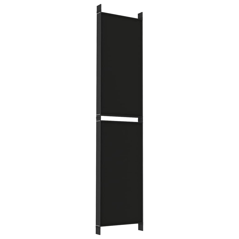 Kamerscherm met 6 panelen 300x220 cm stof zwart MeubelReus