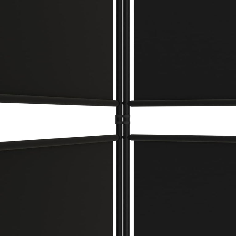 Kamerscherm met 6 panelen 300x220 cm stof zwart MeubelReus