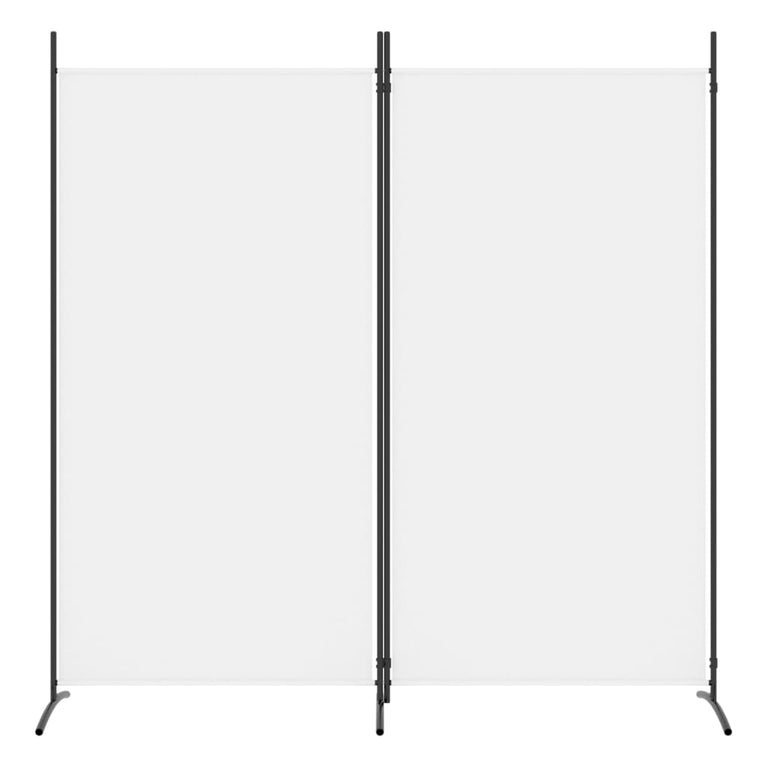 vidaXL Kamerscherm met 2 panelen 175x180 cm stof wit MeubelReus