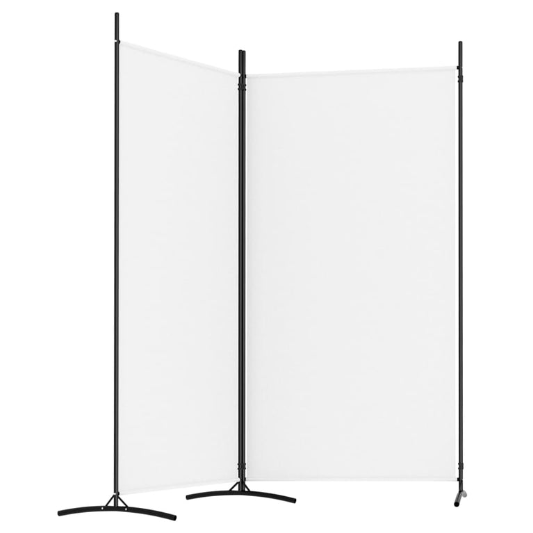 vidaXL Kamerscherm met 2 panelen 175x180 cm stof wit MeubelReus