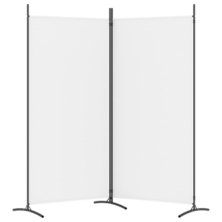 vidaXL Kamerscherm met 2 panelen 175x180 cm stof wit MeubelReus