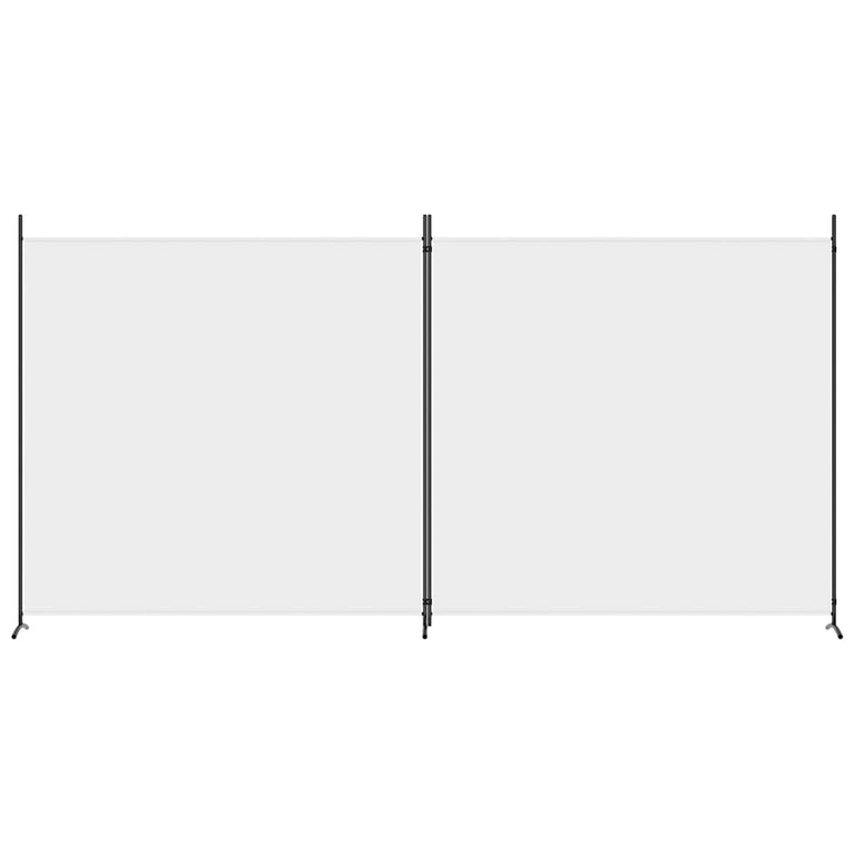 Kamerscherm met 2 panelen 348x180 cm stof wit