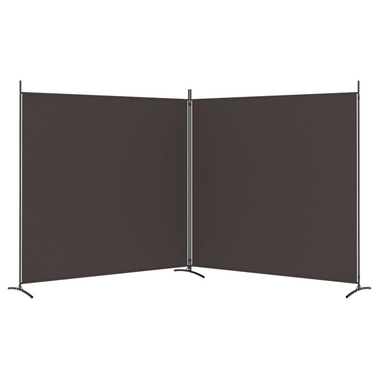 vidaXL Kamerscherm met 2 panelen 348x180 cm stof bruin MeubelReus
