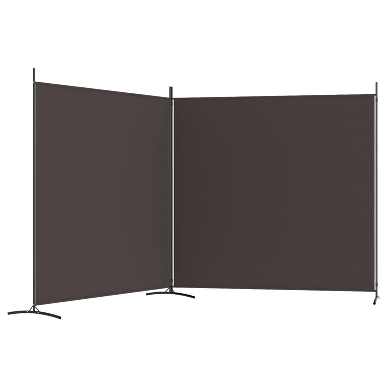 vidaXL Kamerscherm met 2 panelen 348x180 cm stof bruin MeubelReus