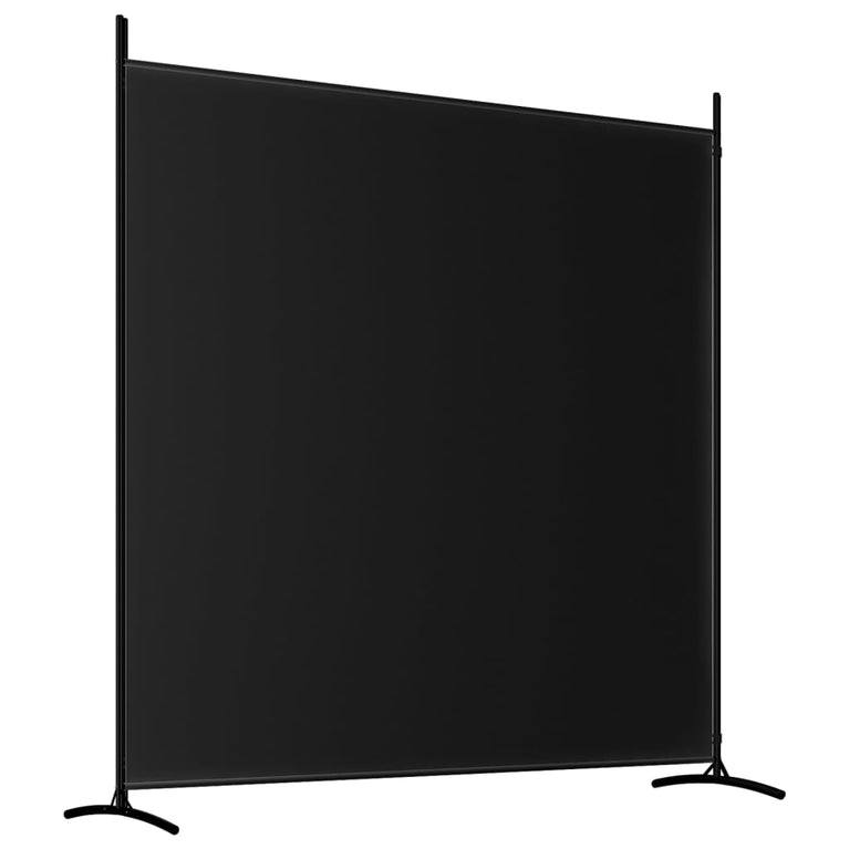 Kamerscherm met 2 panelen 348x180 cm stof zwart