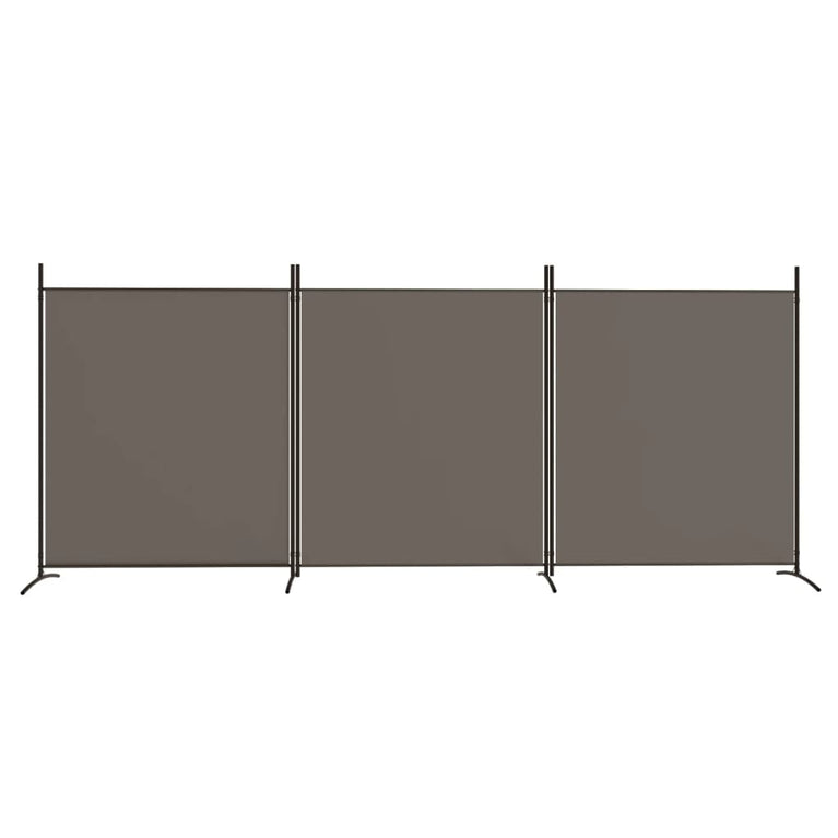 Kamerscherm met 3 panelen 525x180 cm stof antracietkleurig