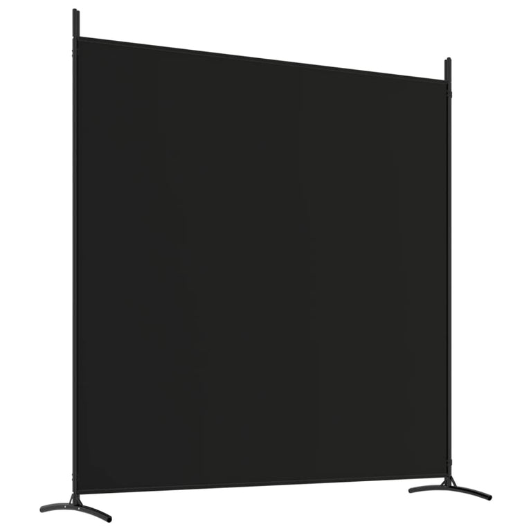 Kamerscherm met 3 panelen 525x180 cm stof zwart